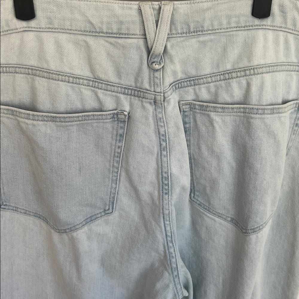 🕶️J.Crew Slim wide-leg jean Misty Surf light blue wash 12/14 sz 32 - Picture 5 of 10